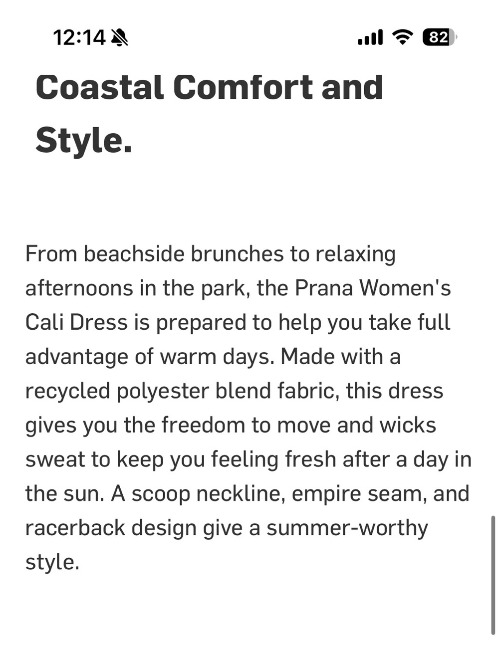 PRANA ‘Cali’ Dress with Shelf Bra - Picture 16 of 16